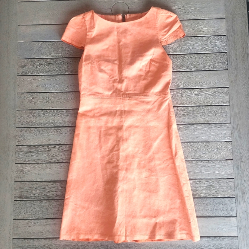 Alice + Olivia | Woman's Peach Leather Dress | SZ 2